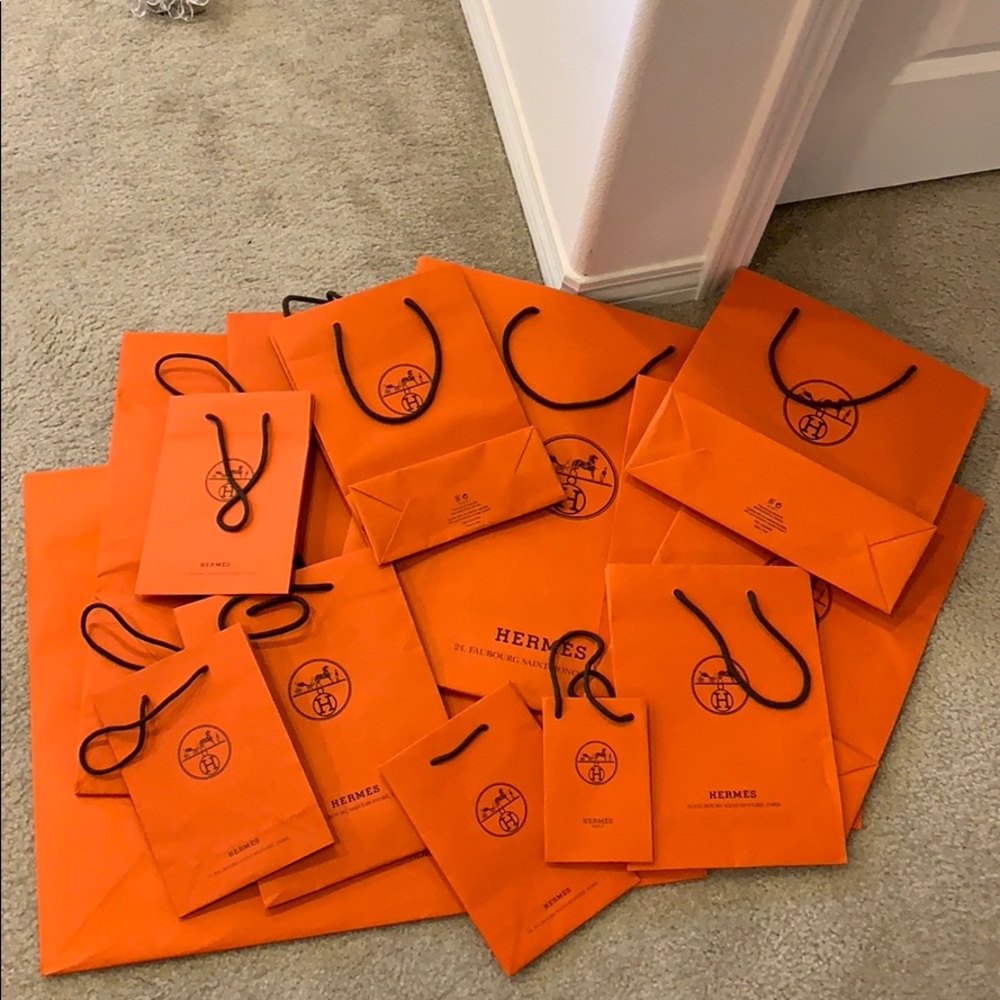Hermès shopping bags different sizes